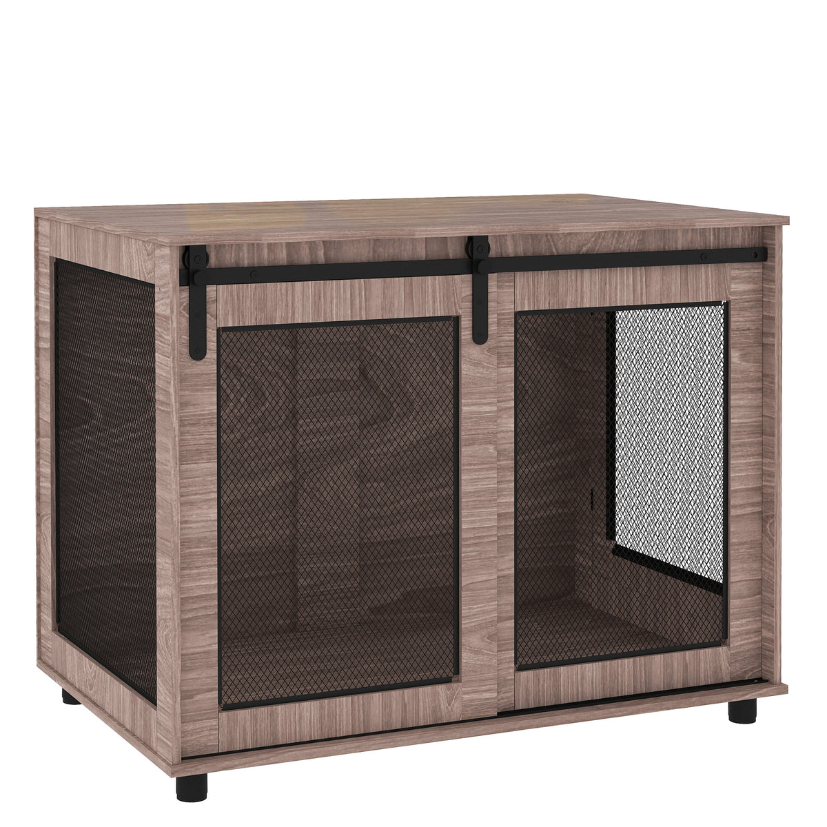 PawHut Hundebox, Transportbox für Hunde, Rückzugsbox für Haustiere, verschließbare Türen, 98 x 60 x 78 cm