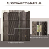 HOMCOM 4-teiliger Raumtrenner, Faltbarer Sichtschutz, Sichtschutzwand für Wohnzimmer, Schlafzimmer – Produktabbildung 6