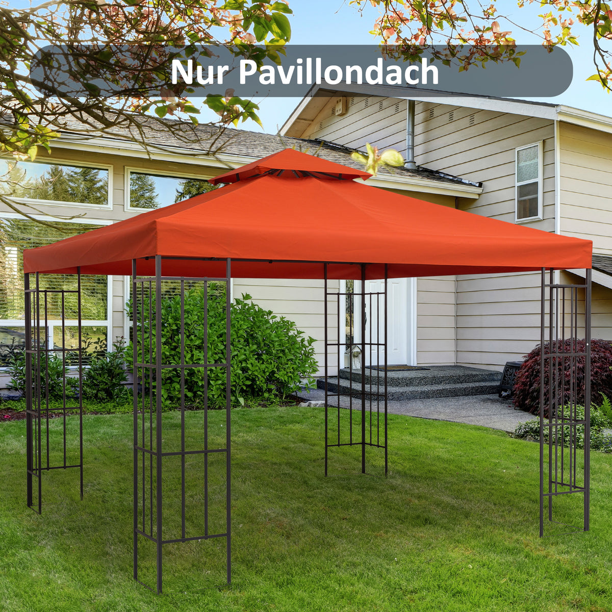 Ersatzdach für Pavillon 3x3m wasserabweisend Pavillondach für Metallpavillon Pavillon Ersatzdach – Produktabbildung 2