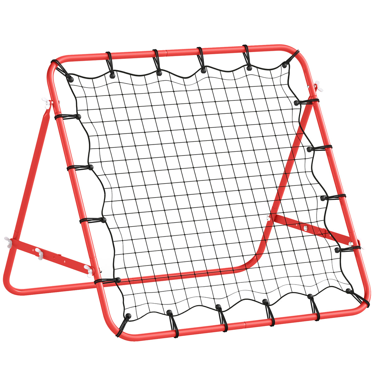HOMCOM Rebounder für Fußball, 84 x 84 cm Fussball Rebounder mit stufenlos verstellbarem Winkel, Kickback