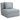 HOMCOM Relaxsessel Liegesessel Sessel mit Bettfunktion, inkl. 1 Kissen, 70 cm x 70 cm x 61 cm, Hellgrau