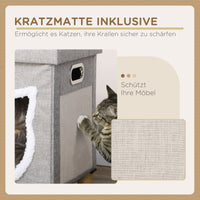PawHut Katzenhöhle, Katzenhaus, inkl. Spielball, waschbares Kissen, 35,5 cm x 35,5 cm x 42,5 cm – Produktabbildung 5