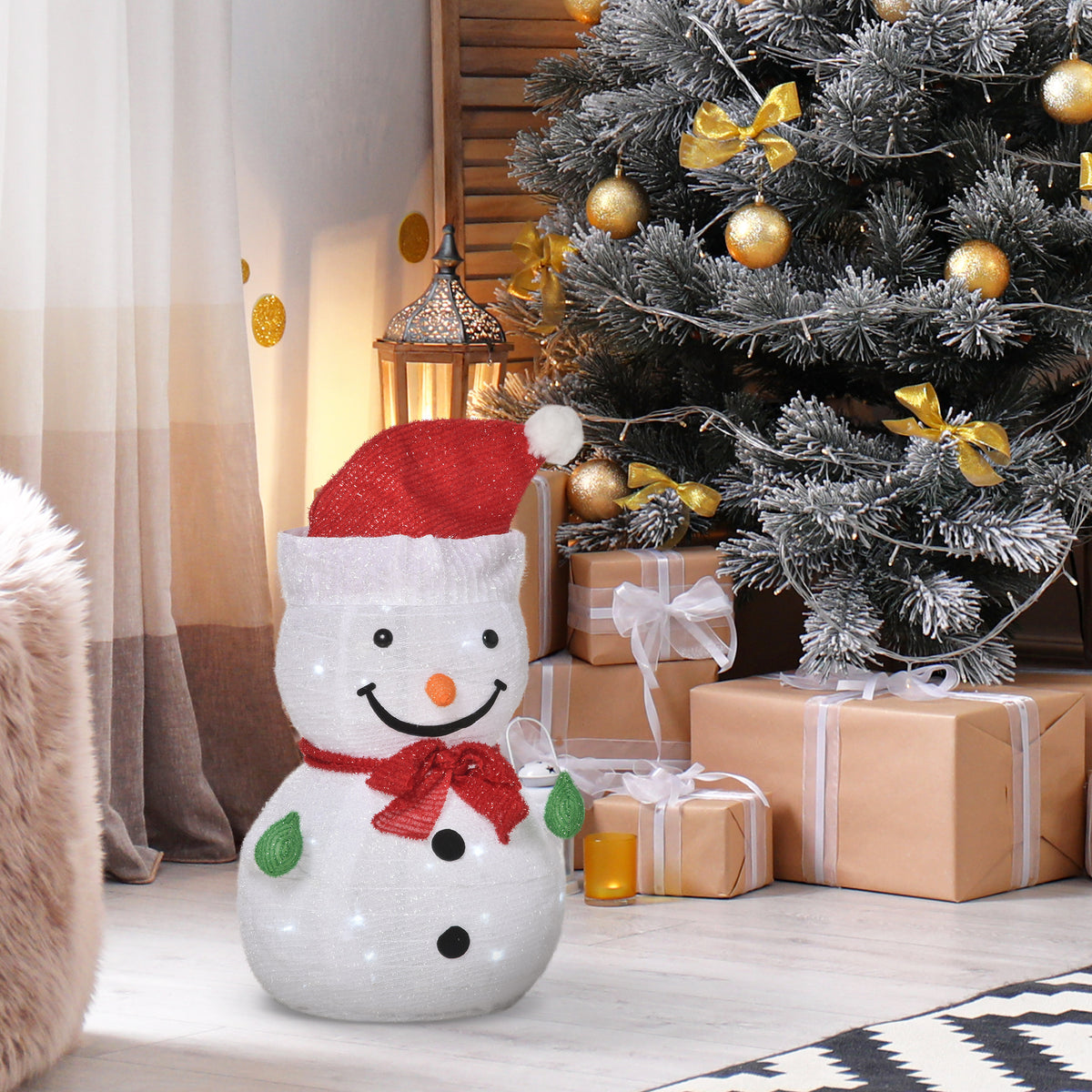 Weihnachtsdekoration Schneemann Outdoor.Weihnachtsdeko Weihnachtslicht, inkl. LEDS, 30 cm x 30 cm x 51 – Produktabbildung 2