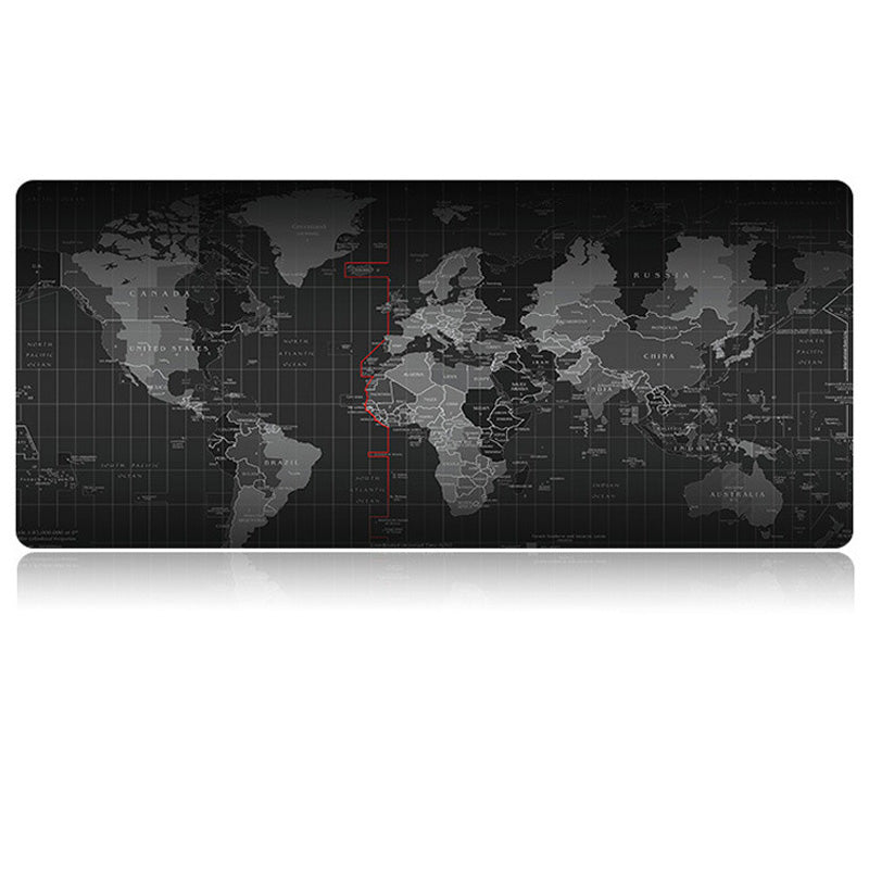 IKONKA Schreibtischmatte Mauspad Karte der Welt 40x90cm