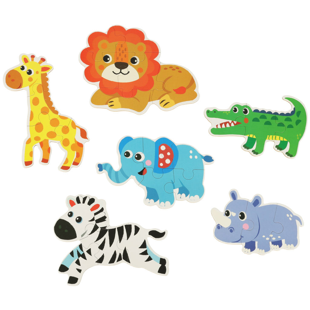 IKONKA Puzzle in einer Dose Safari-Tiere 25 Puzzles – Produktabbildung 2
