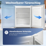HOMCOM Mini-Gefrierschrank 59 l, Tisch-Gefrierschrank, Türanschlag wechselbar, Ablagen entnehmbar, Temp – Produktabbildung 6