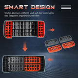 HOMCOM Stepper höhenverstellbare Stepper Aerobic Stepper, Rot + Schwarz – Produktabbildung 4