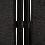 HOMCOM Raumteiler, 3-teiliger Sichtschutz, Raumtrenner mit Metallrahmen, Schwarz – Produktabbildung 9