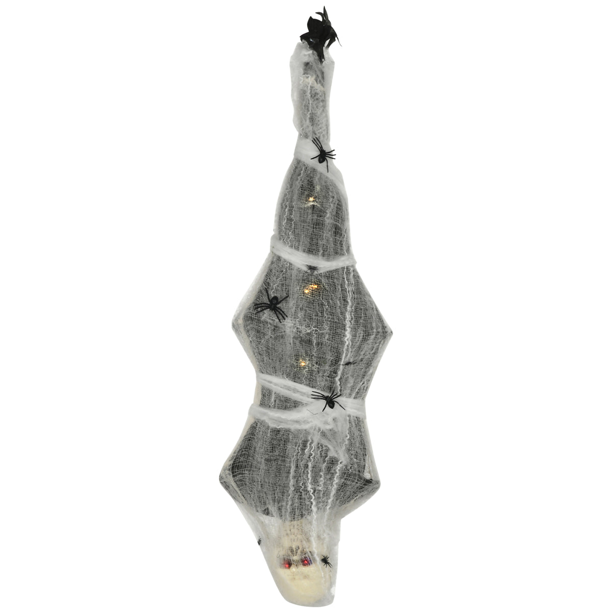 HOMCOM Halloween-Mumie, Halloween-Dekoration, Soundfunktion, mit Bewegungssensor und LED-Lichtern, 60 cm x 16