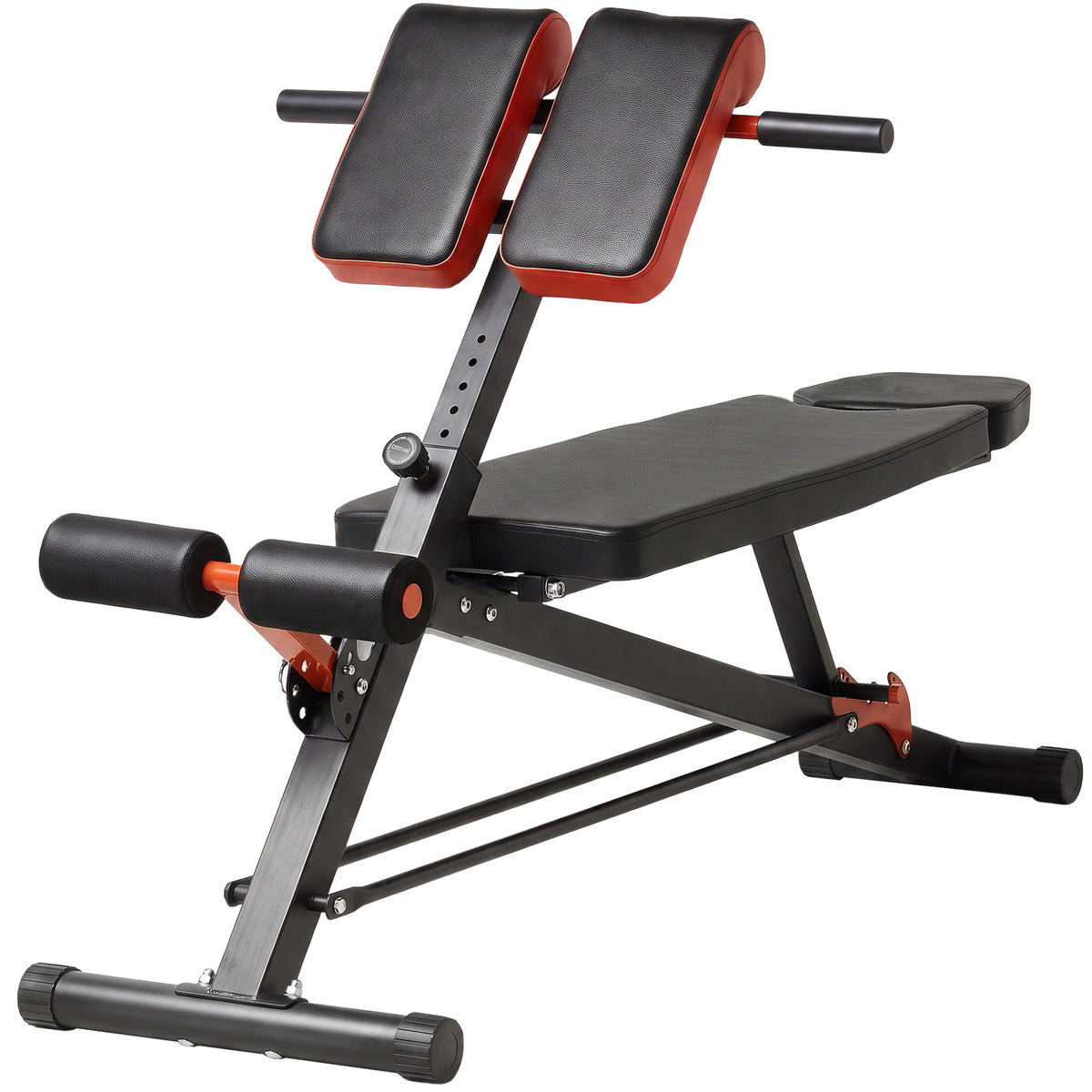 HOMCOM Hantelbank Fitnessbank Schrägbank Multifunktion Bauchtrainer Verstellbar Stahl Schwarz 64 x 146 x