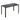 HOMCOM Esstisch Küchentisch großer Tisch, modernes Design, 120 cm x 60 cm x 75 cm, Schwarz
