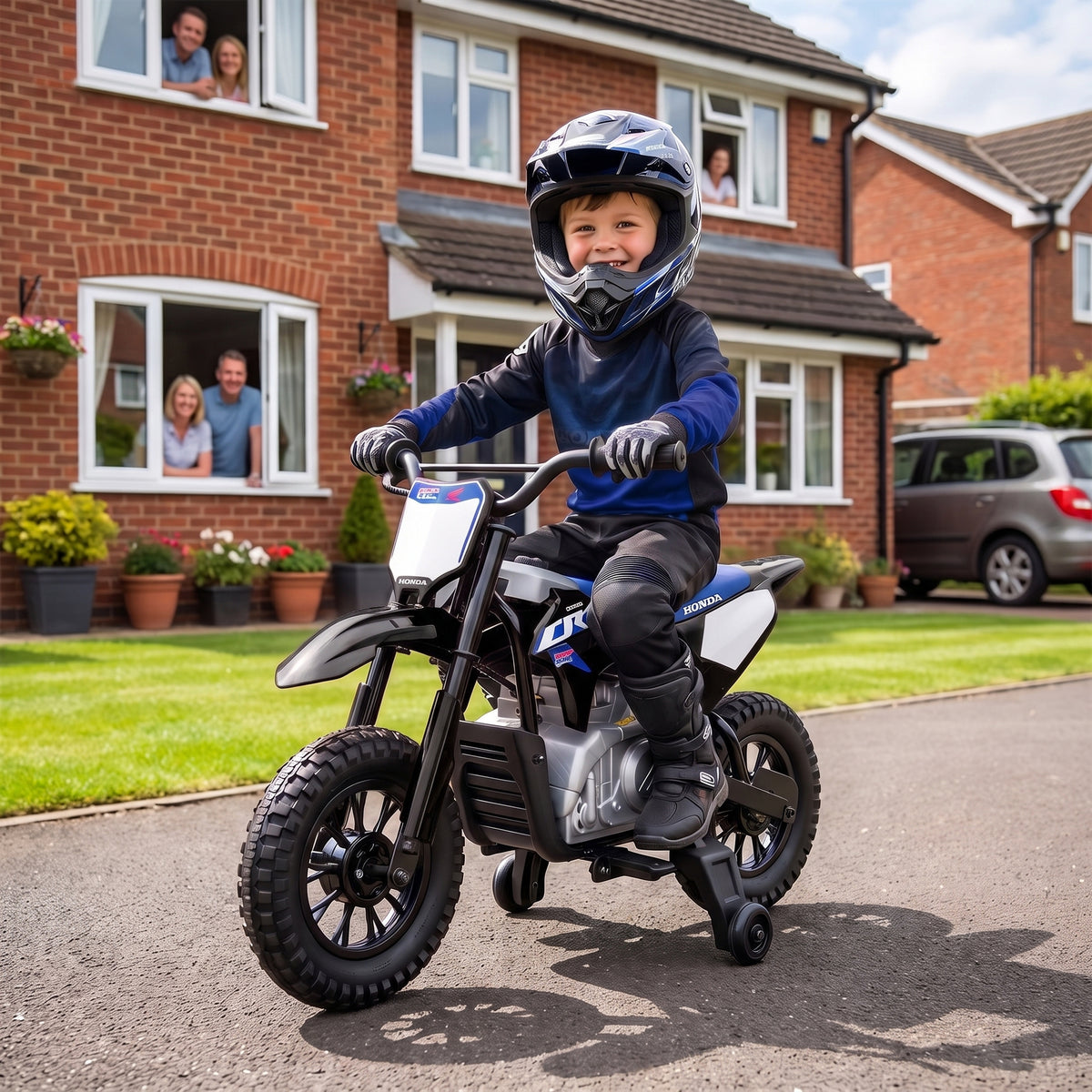 Elektro Motorrad Kinder HONDA CRF 450R 12V Kinder Motocross mit 35W Motor Lithium Akku Hinterradfederung – Produktabbildung 2