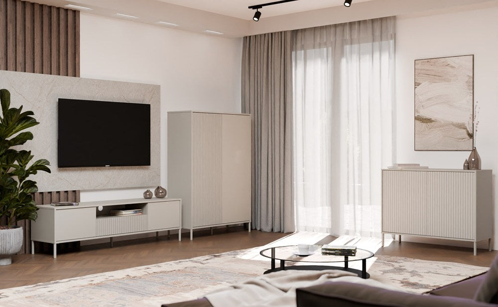 TV-SCHRANK KAMARO 160 KASCHMIR gerillte Front + klassische Front – Produktabbildung 6