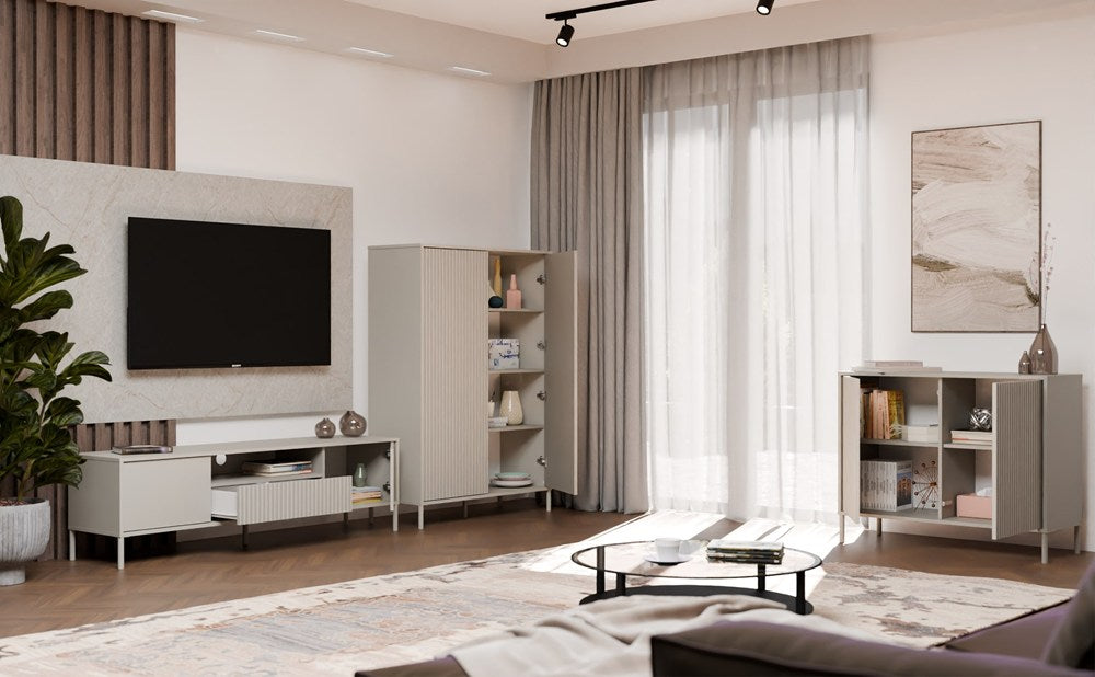 TV-SCHRANK KAMARO 160 KASCHMIR gerillte Front + klassische Front – Produktabbildung 4