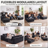 HOMCOM Modulares U-Sofa mit 2 Chaiselongues, Cord-Schlafsofa mit hochdichtem Schaumstoff und – Produktabbildung 4