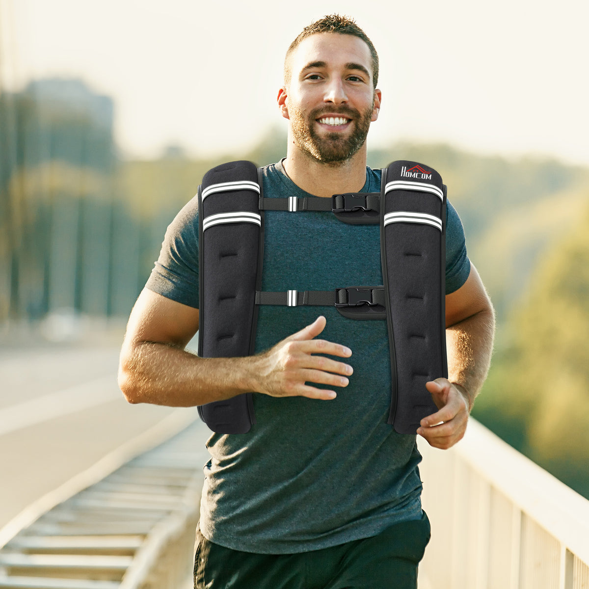 HOMCOM Gewichtsweste 5 KG / 8 KG / 10 KG verstellbare Trainingsweste mit herausnehmenbar Gewichten – Produktabbildung 2