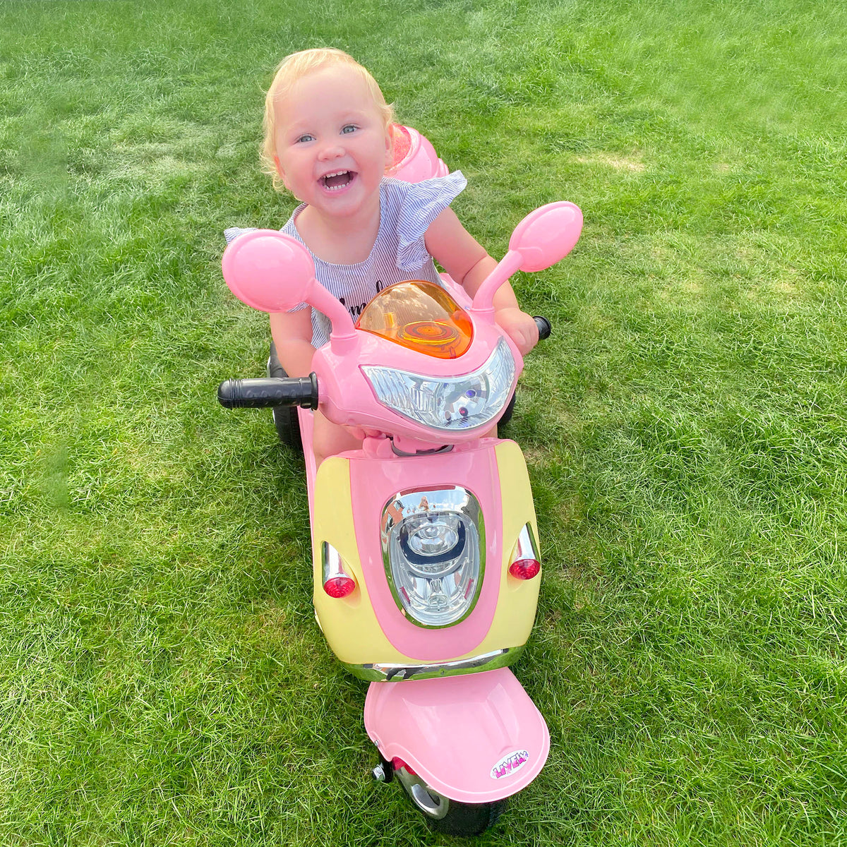HOMCOM Elektro Kindermotorrad Elektromotorrad Kinderelektroauto Kinderfahrzeug Dreirad, 6V, Metall+PP – Produktabbildung 2