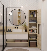Badezimmer-Hochschrank Sara S40 EICHE SONOMA – Produktabbildung 3
