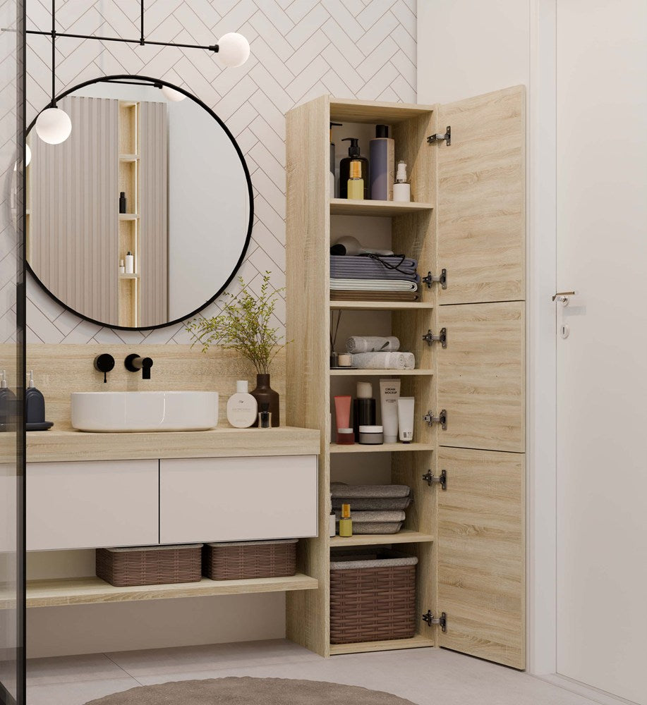 Badezimmer-Hochschrank Sara S43 SONOMA – Produktabbildung 2