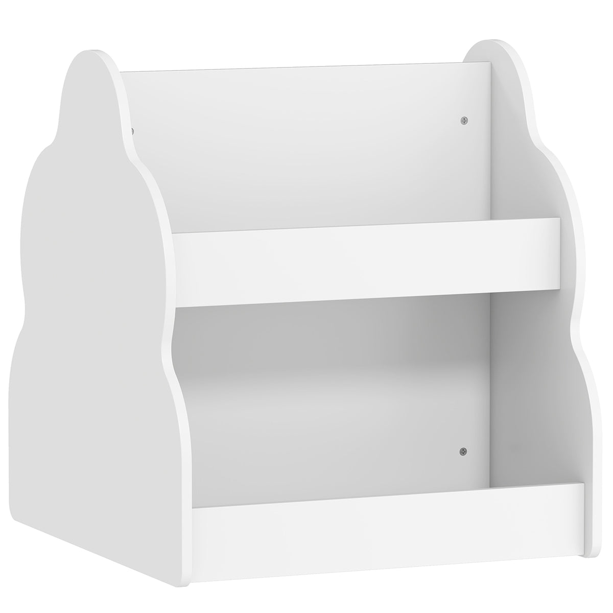 Kinderregal, 2-stöckiges Kinder-Bücherregal mit Rädern, 4 Regalen, für Kinderzimmer, Spielzimmer, 54x50x56