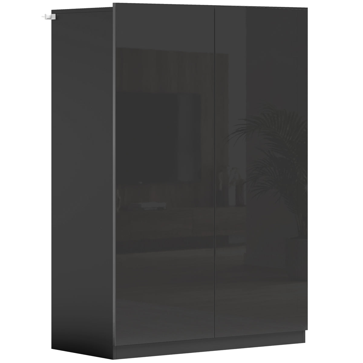 HOMCOM 5-stufiger Schuhschrank für 20 Paar Schuhe, verstellbare Regale, für Eingangsbereich, Flur, Schwarz