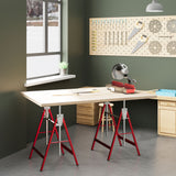 HOMCOM 2 x Gerüstbock, Unterstellbock, Stahl, Rot – Produktabbildung 2