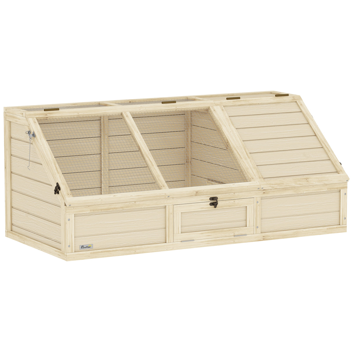 PawHut Schildkrötenbox, Outdoor Schildkrötengehege, bodenloses Design, leicht zu öffnen, Schildkrötenhaus