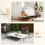PawHut Hundeliege Outdoor, Erhöhtes Hundebett für große Hunde, mit Stahlrahmen, atmungsaktiv Netzgewebe – Produktabbildung 6