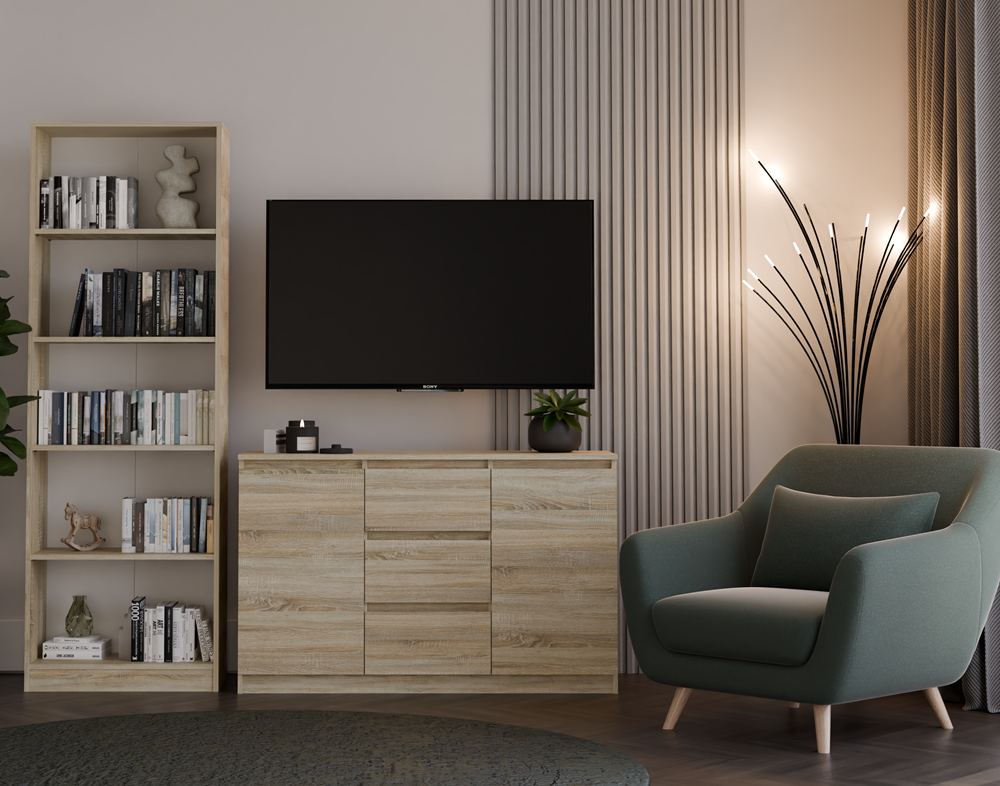Kommode Malwa 2D3S EICHE SONOMA – Produktabbildung 2