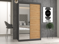 Kleiderschrank Iga 120 A/C ANTHRAZIT ARTISAN – Produktabbildung 3