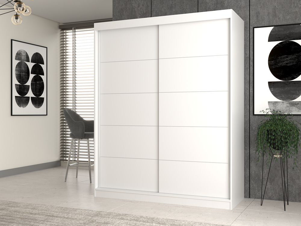 Kleiderschrank Iga 160/C WEISS – Produktabbildung 2
