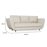 SOFA SARIS BEIGE GOLDENER FUSS – Produktabbildung 6