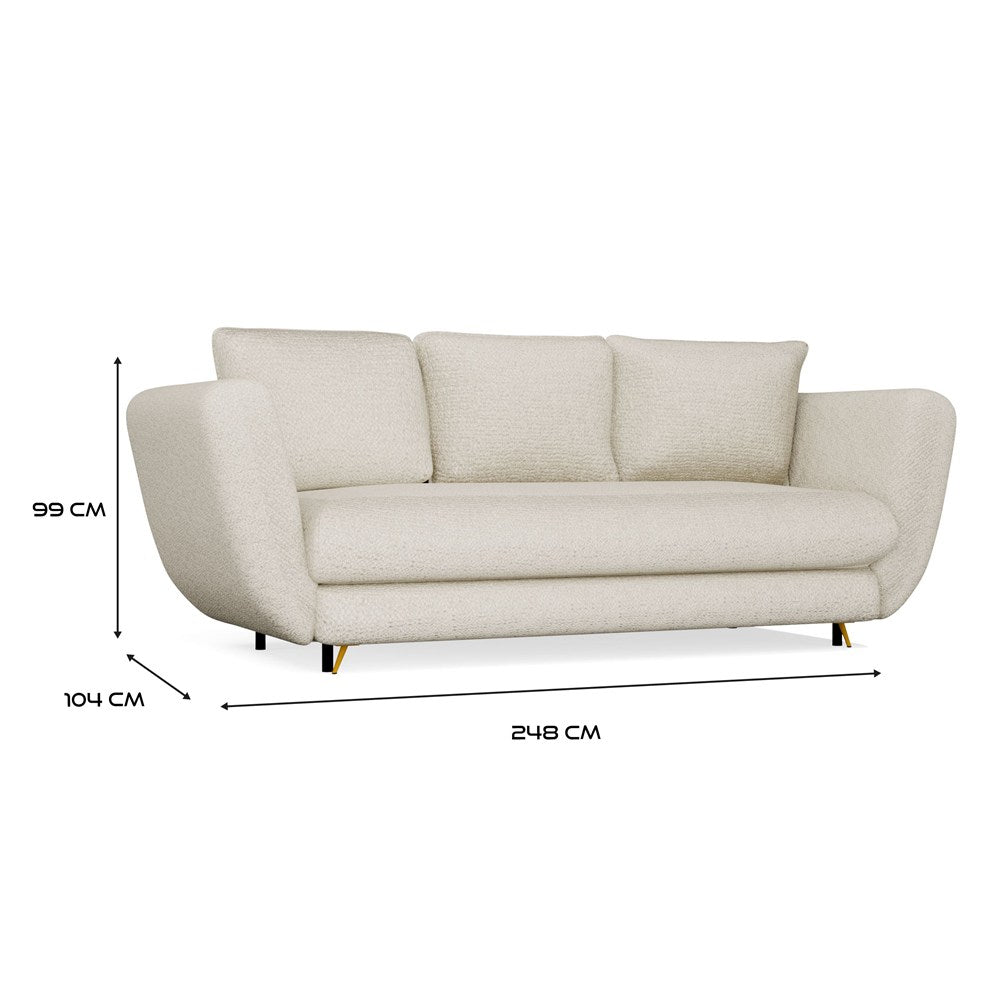 SOFA SARIS BEIGE GOLDENER FUSS – Produktabbildung 6