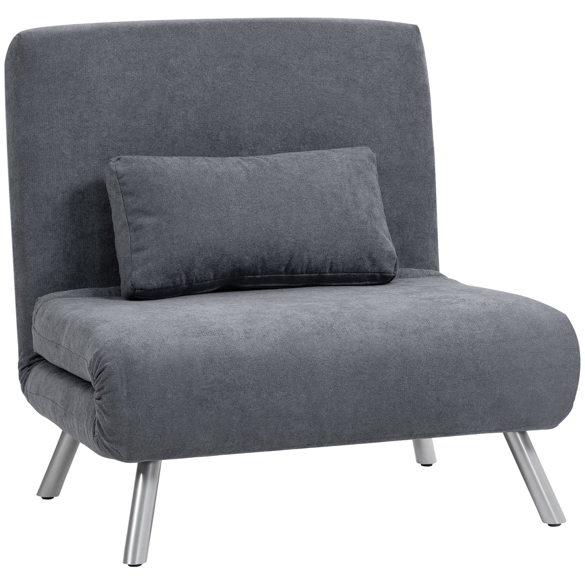 HOMCOM Polstersessel mit Bettfunktion, 3-in-1 Design, Schlafsessel, Gästebett, Stoffbezug, mit Kissen