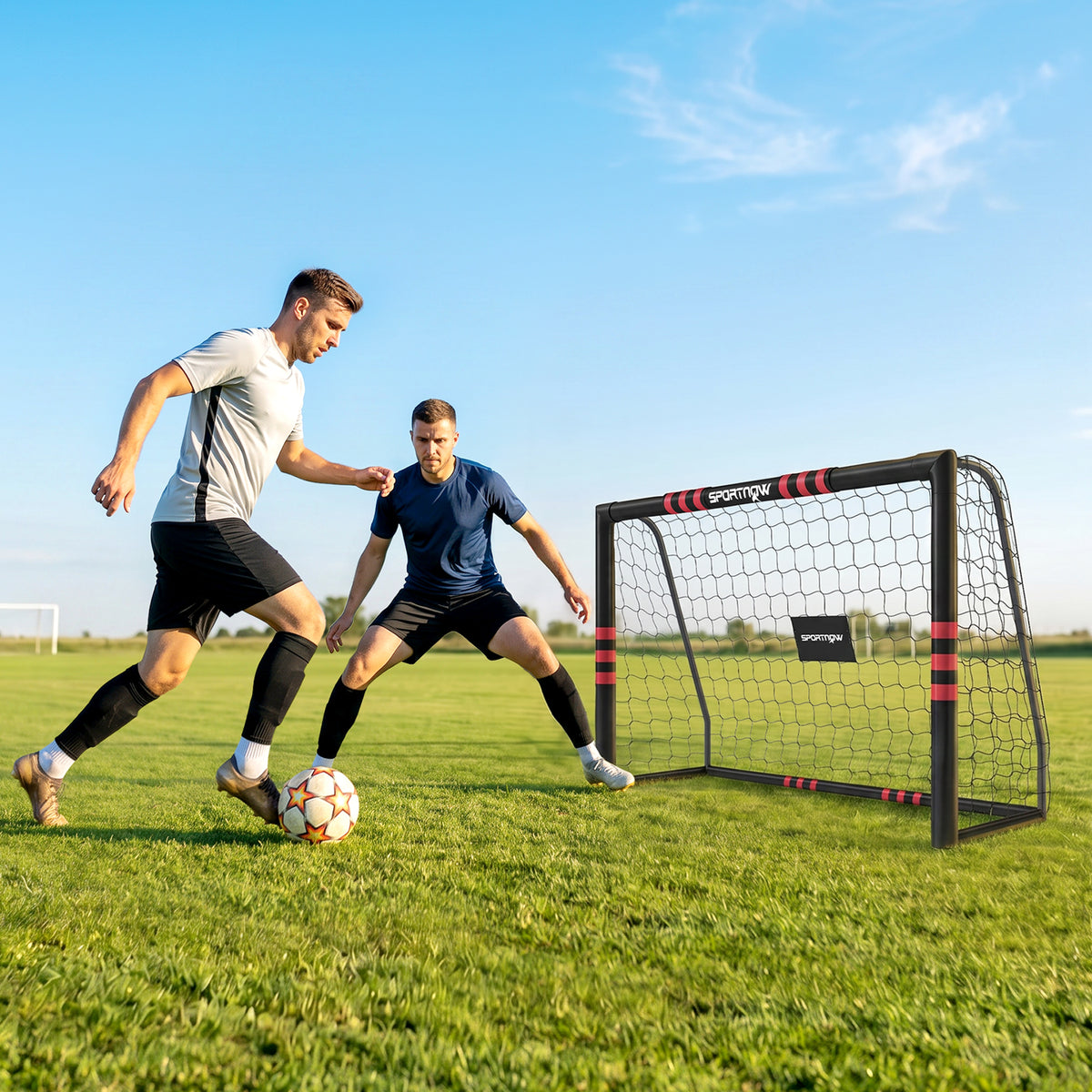 Fußballtor für Garten 1,8 x 1,2 m Jugendliche & Erwachsene Robustes Outdoor Tor mit Tornetz Polsterung – Produktabbildung 2