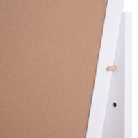 HOMCOM Standspiegel Ganzkörperspiegel Schminkspiegel Erhöhte Füße Pflegeleicht MDF Weiß 47 x 46 x 148 cm – Produktabbildung 6