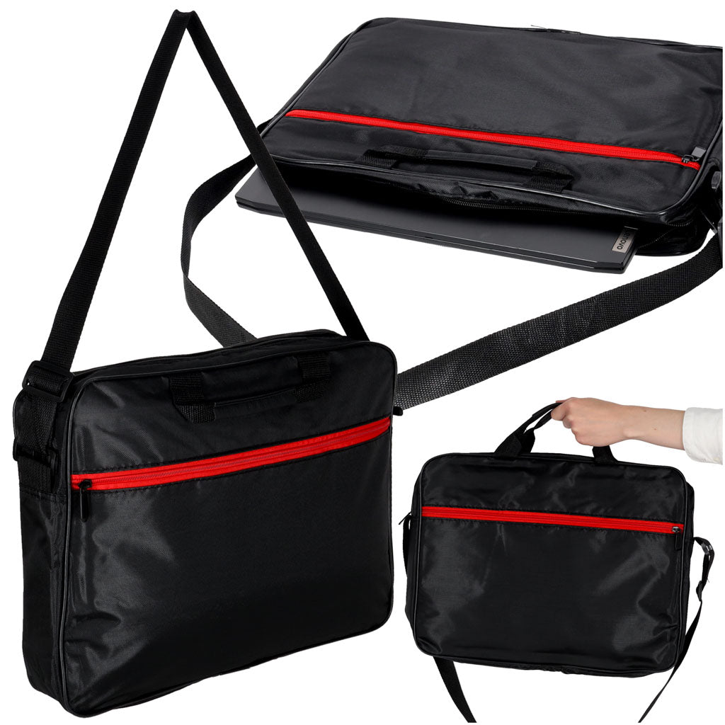 IKONKA Laptop-Tasche 15,6 Zoll Tasche mit Gurt Aktentasche Damen Herren schwarz
