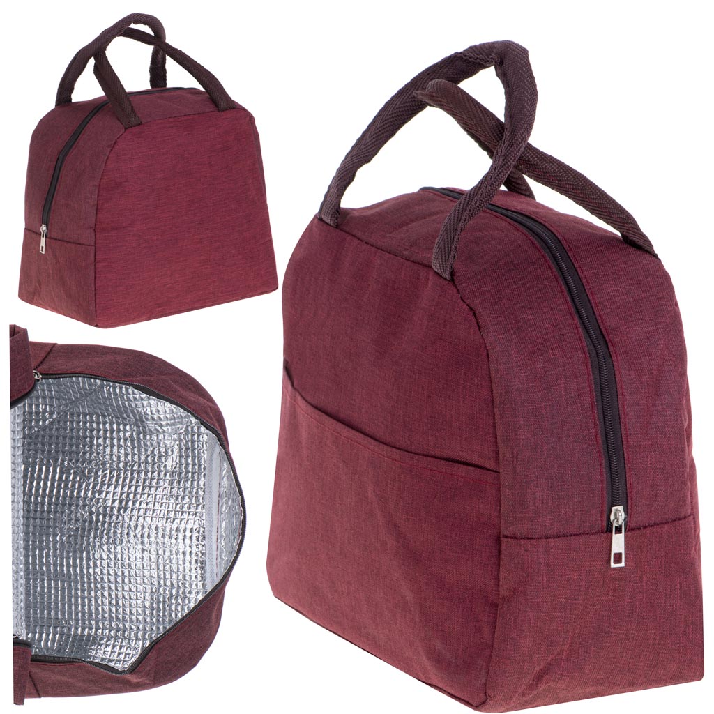 IKONKA Thermotasche für Mittagessen und Frühstück Isolierung rot