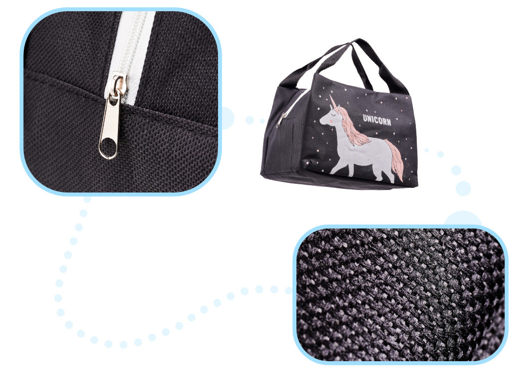 IKONKA Thermotasche für Mittagessen Essen Frühstück Isolierung Einhorn – Produktabbildung 2