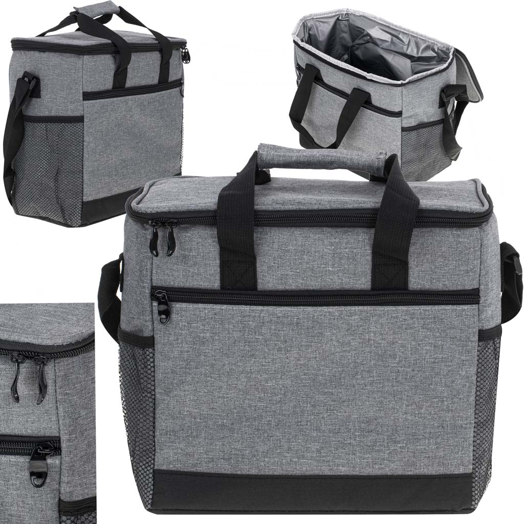 IKONKA Thermotasche für Mittagessen Essen Frühstück Isolierung Strand Picknick 16L grau