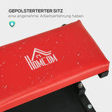 HOMCOM Werkstatthocker, robust & komfortabel, 38x35x37cm, Rot/Schwarz – Produktabbildung 6