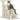 PawHut Katzentreppe 4 Stufen Tiertreppe Treppe für Katze Haustiertreppe Hundetreppe aus Plüsch 61 x 41 x 60
