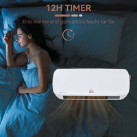 HOMCOM Heizlüfter zur Wandmontage 2000W mit Fernbedienung 2 Heizmodus LED-Display 12h Timer für – Produktabbildung 4