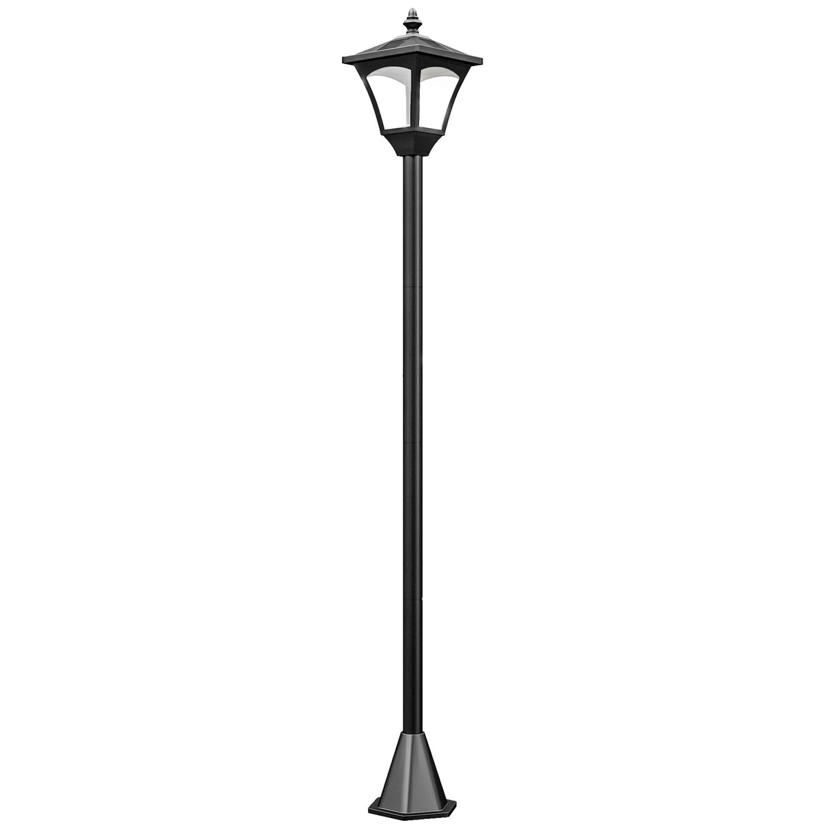 Outsunny Solar Gartenlaterne LED 30 Lumen Solarlampe Erdspieß 120 cm Schwarz
