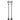 Outsunny Solar Gartenlaterne 2er Set, Wetterfeste Wegleuchte 129 cm hoch, mit LED, 6 Std. Beleuchtung, IP44
