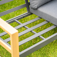 Gartenmöbelset DUISBURG Sofa Sessel Tisch ANTHRAZIT / BRAUN – Produktabbildung 12