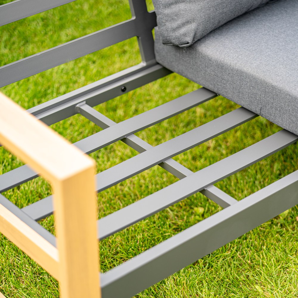 Gartenmöbelset DUISBURG Sofa Sessel Tisch ANTHRAZIT / BRAUN – Produktabbildung 12