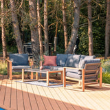 Gartenmöbelset DUISBURG Sofa Sessel Tisch ANTHRAZIT / BRAUN – Produktabbildung 2
