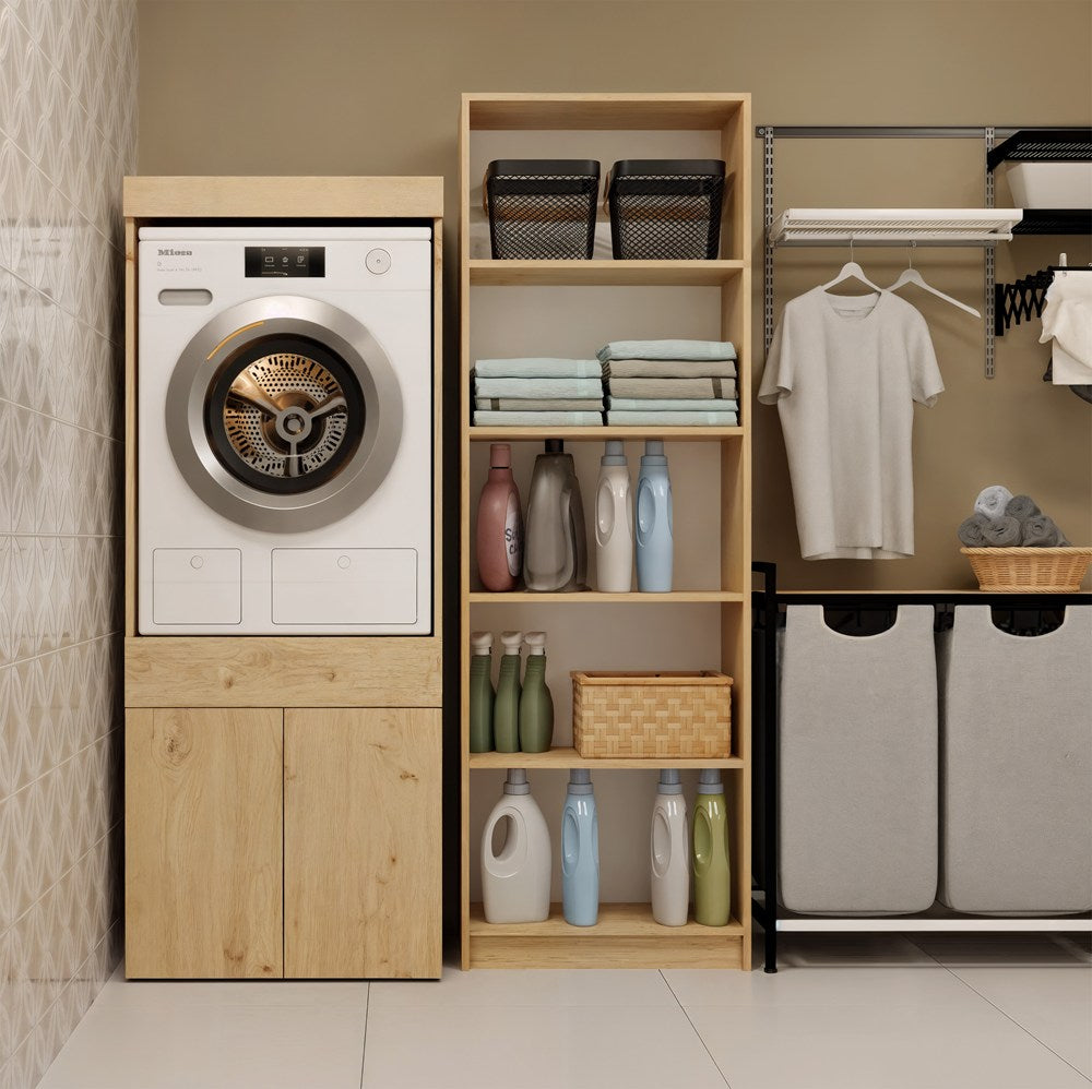 Badezimmerschrank für Waschmaschine oder Trockner POLA TWIN 1S Schublade EICHE ARTISAN – Produktabbildung 2