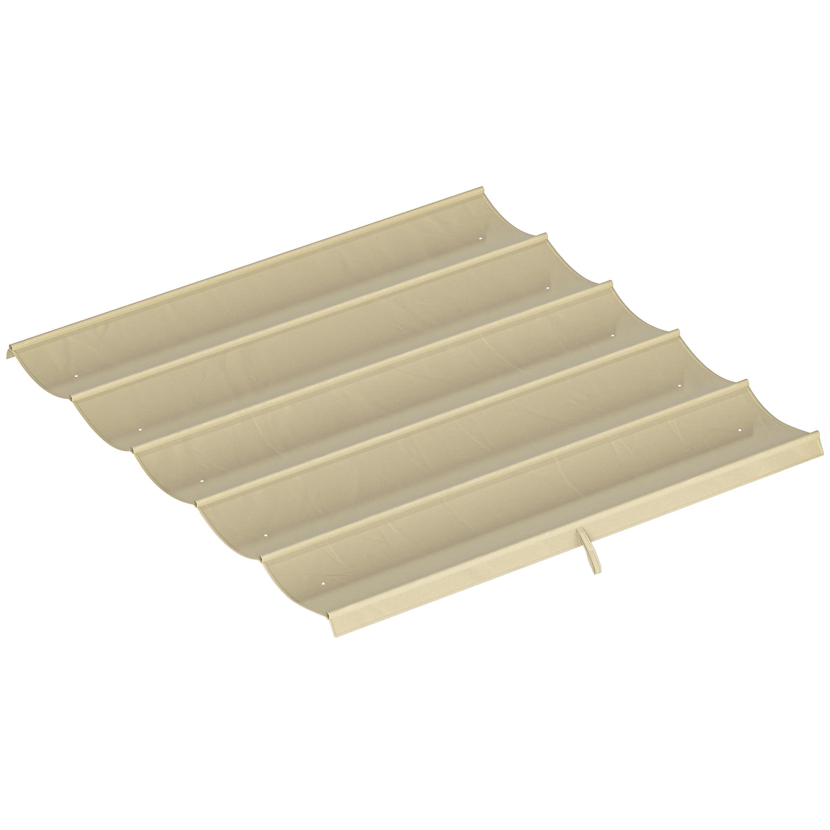 Outsunny Ersatzdach für 3 x 3 m Pergola, einziehbar, mit Regenabflusslöchern, wetterfest, Polyester, Beige